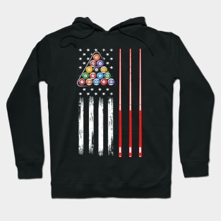 American Flag Billiard Pool Player Hoodie